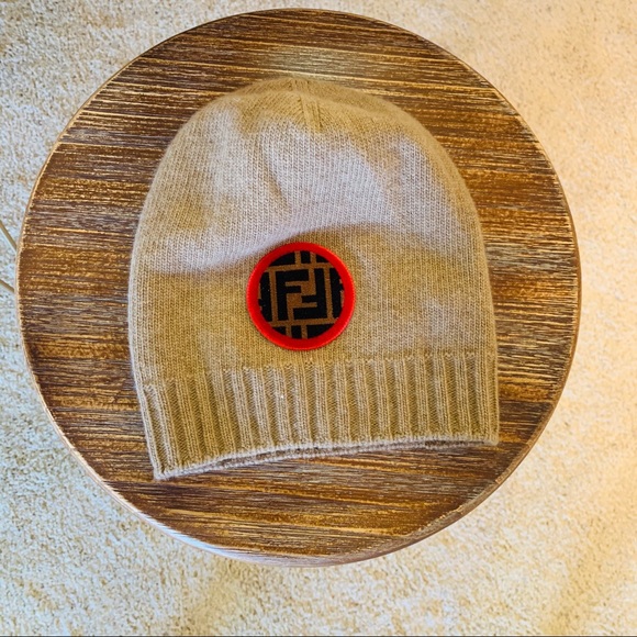 Fendi Accessories - FENDI Cashmere Beanie